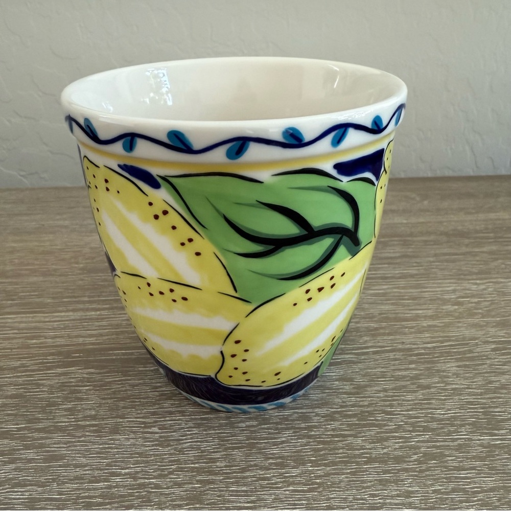 Starbucks vintage Italian lemon hand painted mug circa 2002. - Picture 6 of 13